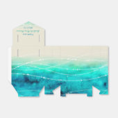 Ballotins Aquarelle étincelante mer merci mariage faveurs (Déplié)