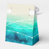 Ballotins Aquarelle étincelante mer merci mariage faveurs (Arrière)