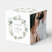 Ballotins Aquarelle eucalyptus 2 photo mariage en faveur (Arrière)