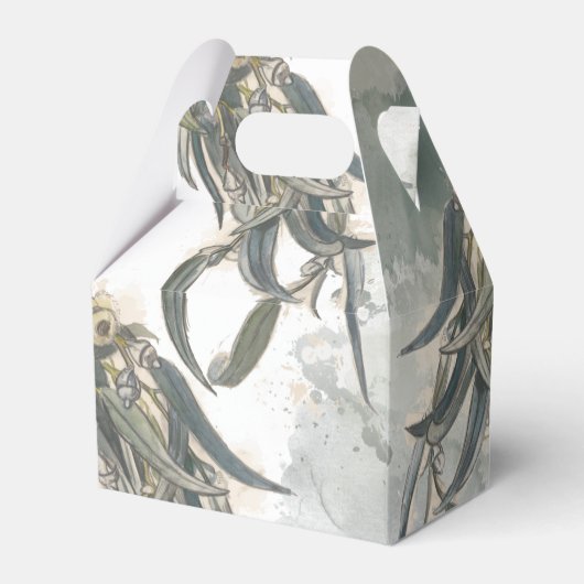 Ballotins Aquarelle Eucalyptus Feuille Mariage vert (Arrière)