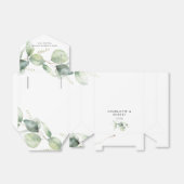 Ballotins Aquarelle Eucalyptus Merci Mariage vert (Déplié)