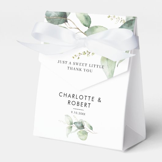 Ballotins Aquarelle Eucalyptus Merci Mariage vert (Verso)