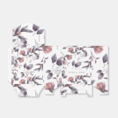 Ballotins aquarelle feuillage crépusculaire violet poussiére (Déplié)