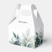 Ballotins Aquarelle Feuilles Design Mariage Favoriser Boîtes (Arrière)