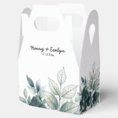 Ballotins Aquarelle Feuilles Design Mariage Favoriser Boîtes (Ouvert)