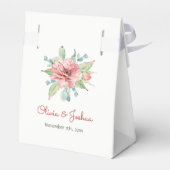 Ballotins Aquarelle Fleur Mariage Faveur Boîtes (Arrière)