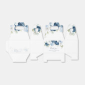 Ballotins Aquarelle Floral Dusty Blue Bloom Mariage (Déplié)