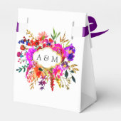 Ballotins Aquarelle Floral Mariage Monogramme (Arrière)