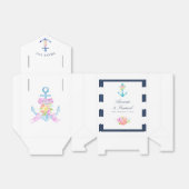 Ballotins Aquarelle Floral Mariage nautique Merci (Déplié)