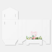 Ballotins Aquarelle Floral rose Flamant rose douche Bow (Déplié)