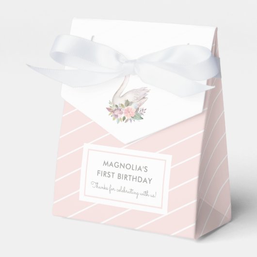 Ballotins Aquarelle Floral Swan Princess Anniversaire (Verso)