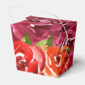 Ballotins Aquarelle Florale Rouge Orange Claret (Arrière)