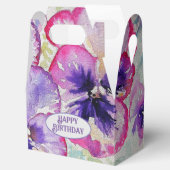 Ballotins Aquarelle florale violette Pansy rose (Ouvert)