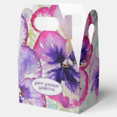 Ballotins Aquarelle florale violette Pansy rose (Ouvert)