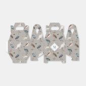 Ballotins Aquarelle Heron Bird Egret Nature Monogramme (Déplié)