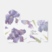 Ballotins Aquarelle Iris Floral Spring Garden Baby shower (Déplié)