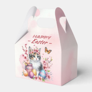 Ballotins Aquarelle Kitten Oeufs de Pâques et fleurs -