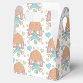 Ballotins Aquarelle lapin, Coeurs et Fleurs Ballotin (Ouvert)