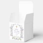 Ballotins Aquarelle Lilac Fleurs Premier Cube Communion (Ouvert)