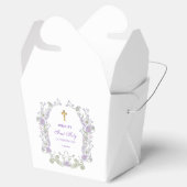 Ballotins Aquarelle Lilac Fleurs Première communion Sortir (Ouvert)