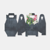 Ballotins Aquarelle Magnolia Fleurs Mariage Noir Blanc (Déplié)