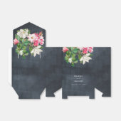 Ballotins Aquarelle Magnolia Fleurs Mariage Noir Blanc (Déplié)