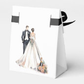 Ballotins Aquarelle Mariage des nouveaux mariés (Arrière)