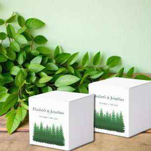 Ballotins Aquarelle Mariage des pins de bois