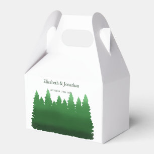 Ballotins Aquarelle Mariage des pins de bois