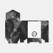 Ballotins Aquarelle Mariage noir simple (Déplié)