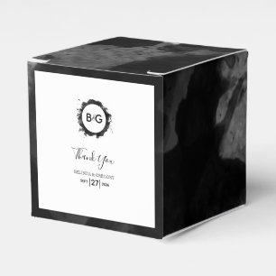 Ballotins Aquarelle Mariage noir simple