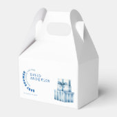 Ballotins Aquarelle minimaliste baby shower garçon (Verso)