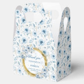 Ballotins Aquarelle moderne Boho Pastel Blue Gold Mariage (Ouvert)