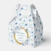 Ballotins Aquarelle moderne Boho Pastel Blue Gold Mariage (Verso)