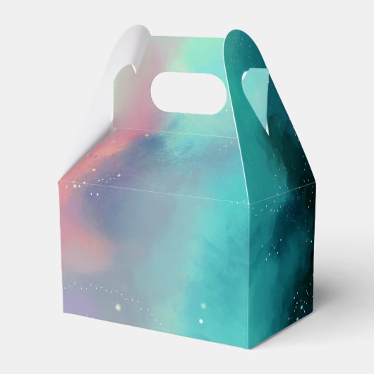 Ballotins Aquarelle moderne Green & Red Space Nebula (Arrière)