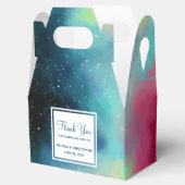 Ballotins Aquarelle moderne Green & Red Space Nebula (Ouvert)