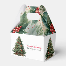Aquarelle moderne mignonne Noël Arbre souhaits