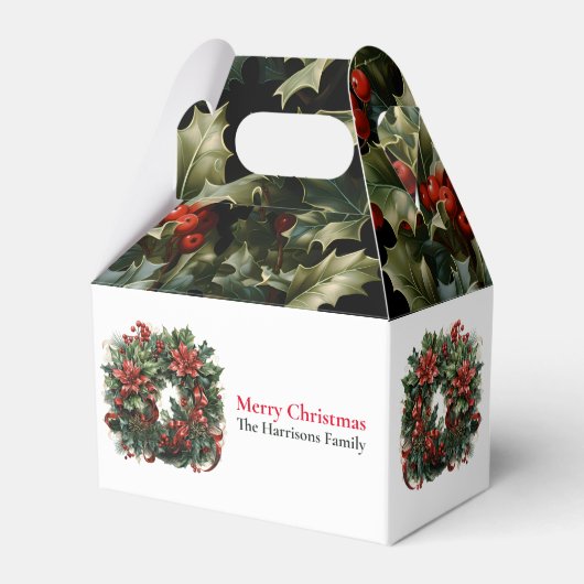 Ballotins Aquarelle moderne mignonne Noël Wreath Wreath Wrea (Verso)