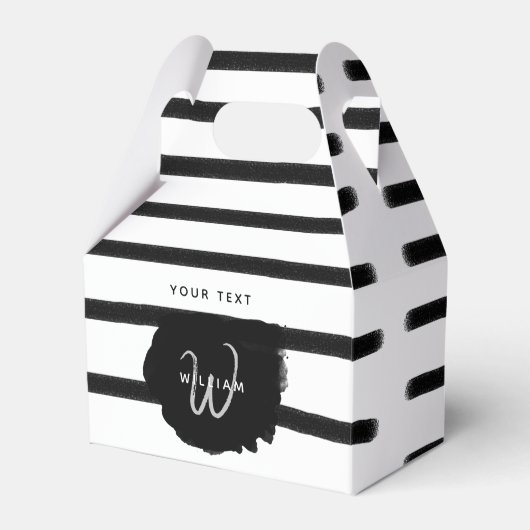 Ballotins Aquarelle noir et blanc Lignes tracées à la main (Verso)