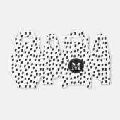 Ballotins Aquarelle noire et blanche Pinceau Monogramme (Déplié)