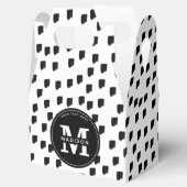 Ballotins Aquarelle noire et blanche Pinceau Monogramme (Ouvert)