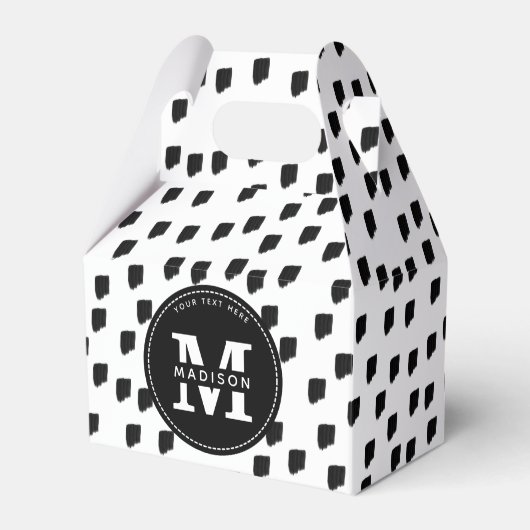 Ballotins Aquarelle noire et blanche Pinceau Monogramme (Verso)