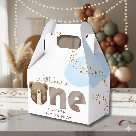 Ballotins Aquarelle notre petit ours un bébé anniversaire