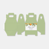 Ballotins Aquarelle Orange Fleurs Fête des mariées Merci (Déplié)