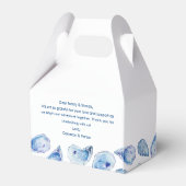 Ballotins Aquarelle Oyster Shell bleu et blanc Mariage (Arrière)