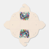 Ballotins Aquarelle Papillon Floral Fleurs Bleu rose (Déplié)