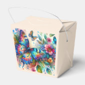 Ballotins Aquarelle Papillon Floral Fleurs Bleu rose (Arrière)