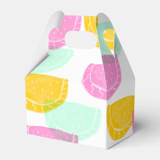 Ballotins Aquarelle pastèque rose vert jaune Motif (Arrière)