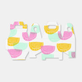 Ballotins Aquarelle pastèque rose vert jaune Motif (Déplié)