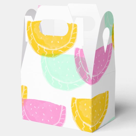 Ballotins Aquarelle pastèque rose vert jaune Motif (Ouvert)